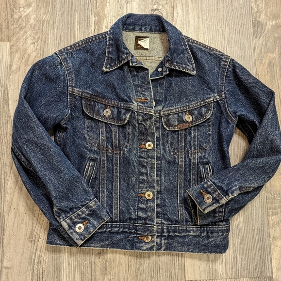 Vintage LEE girls denim trucker jean jacket size 10 - Picture 1 of 9